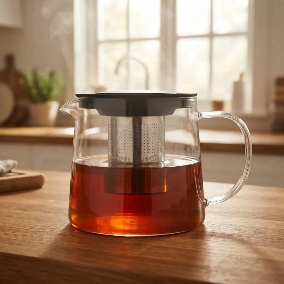 Tetera De Vidrio Con Infusor Central 1500 Ml Fissman
